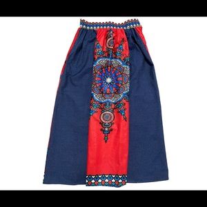 African Print Maxi Skirt